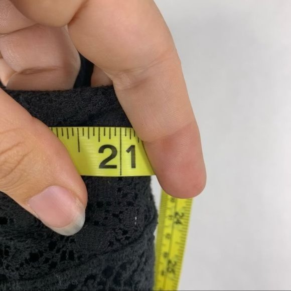 Topshop Spaghetti Strap Black Crochet Gauze Romper Medium - Picture 15 of 16